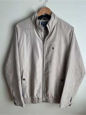 Ralph Lauren Light Beige Full-Zip Harrington Jacket